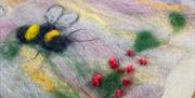Felted bee picture