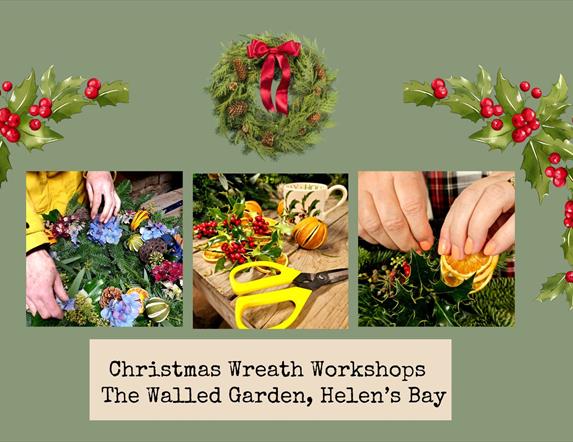 Christmas Wreath Workshop in the Walled Garden, Helen's Bay