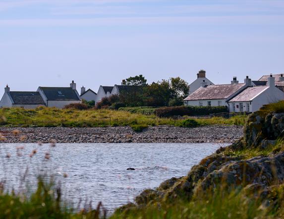 A view of Kearney village from the beach.