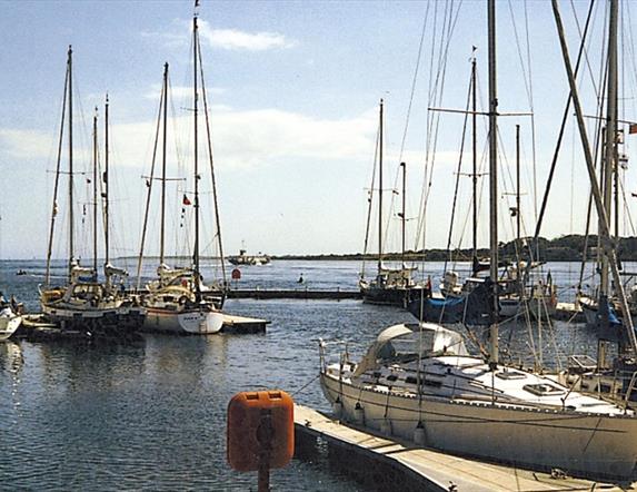 Boats moored at Portaferry Marina