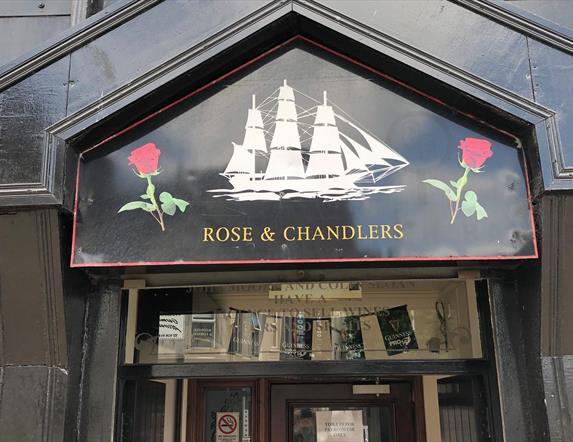 Photo of the sign above the main entrance