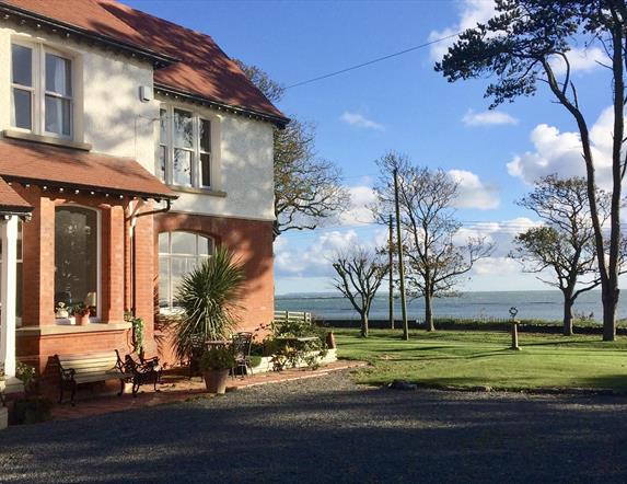 Exterior building with view across the sea