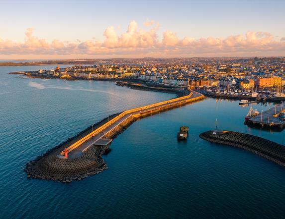 Bangor marina birds eye view
