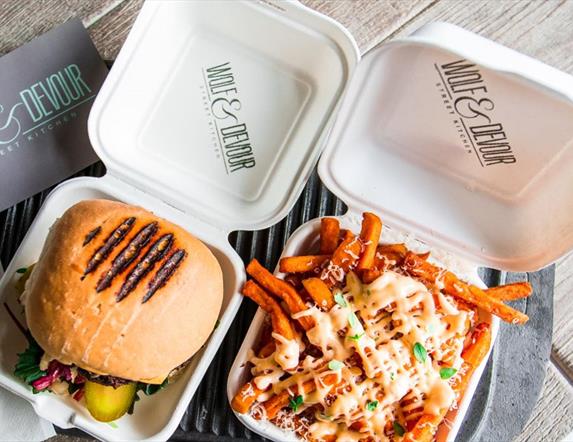 Image of open packaged takeaway food