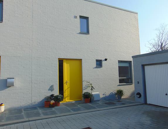Yellow entrance door