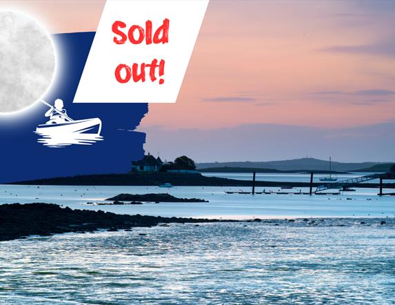 Paddle in a kayak around Strangford Lough with text Sold Out