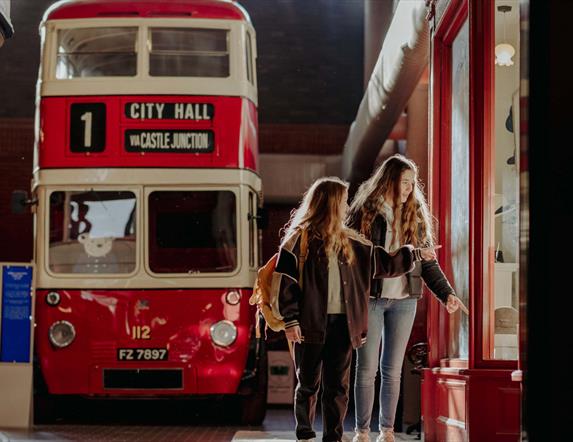 Vintage double decker bus