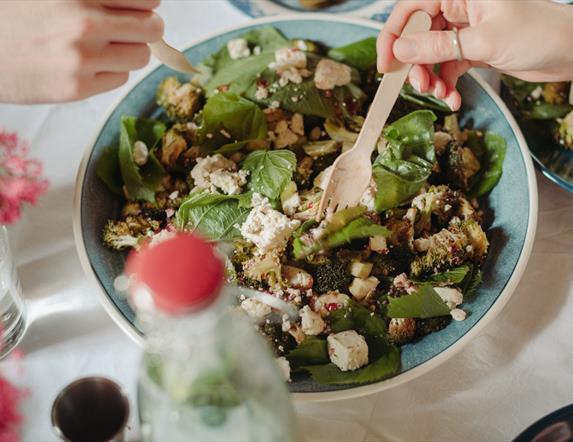 A bowl of salad