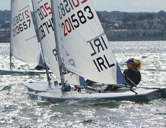 ILCA dinghies compete in Ballyholme bay