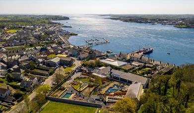 An aerial photo of portaferry