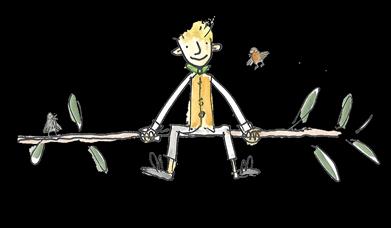 Daft Eddie sitting on a branch