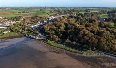 A birds eye view of Greyabbey from the Lough side
