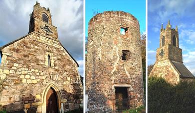 Holywood Priory and windmill