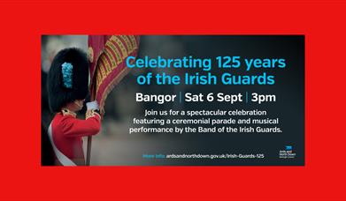 Celebrating 125 years of the Irish Guards event promotion graphic