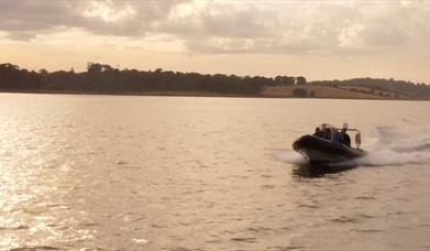 Rib on Strangford Lough at dusk