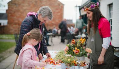 May Day flower crowns at the Ulster Folk Museum