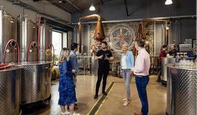 Tour in progress at The Copeland Distillery