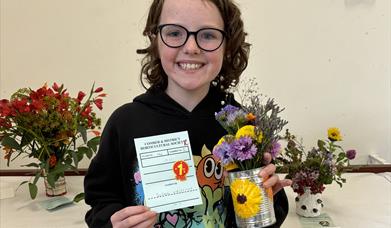 First prize for Floral Art to Sophie Whitten in 2024