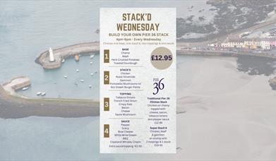 Stack'd Wednesdays menu by Pier 36