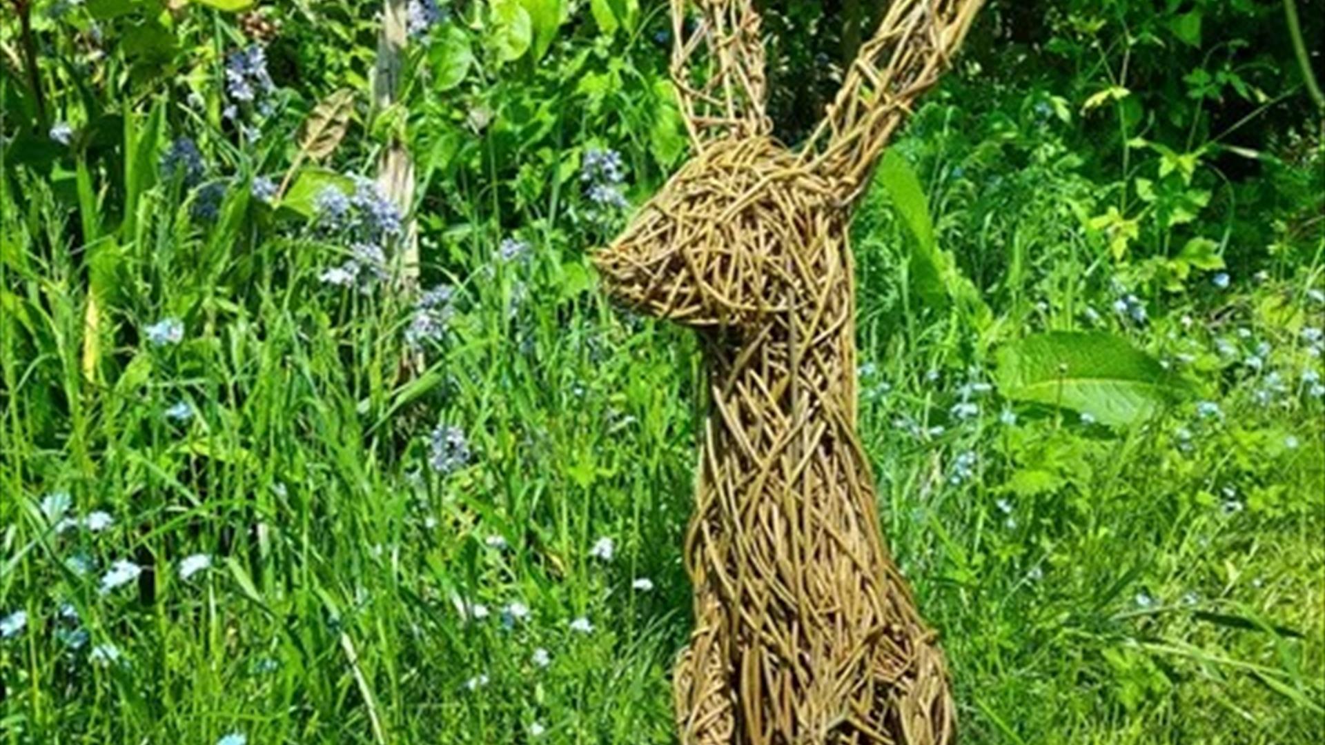 Weave a Willow Hare Sculpture in the Walled Garden