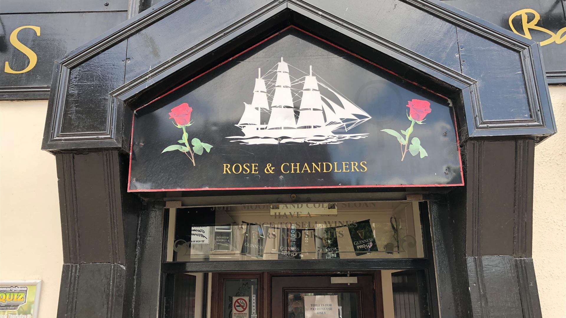 Photo of the sign above the main entrance