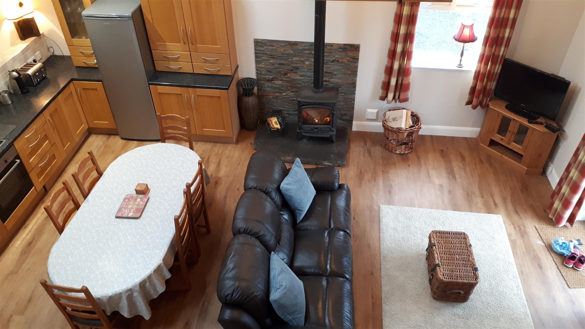 Kitchen dining and living open plan area