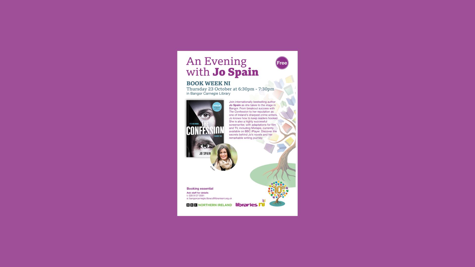 An Evening with Jo Spain promotional poster