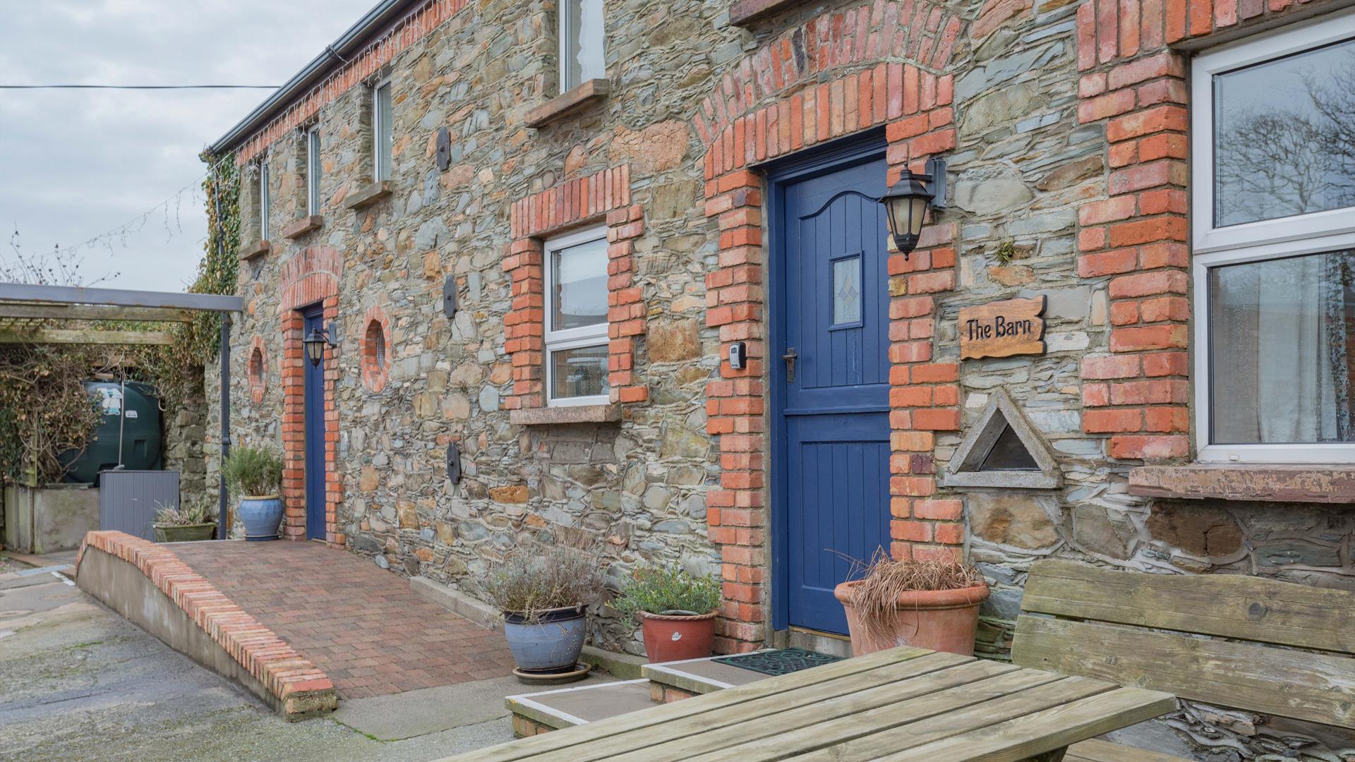 a photo of the back door of a house