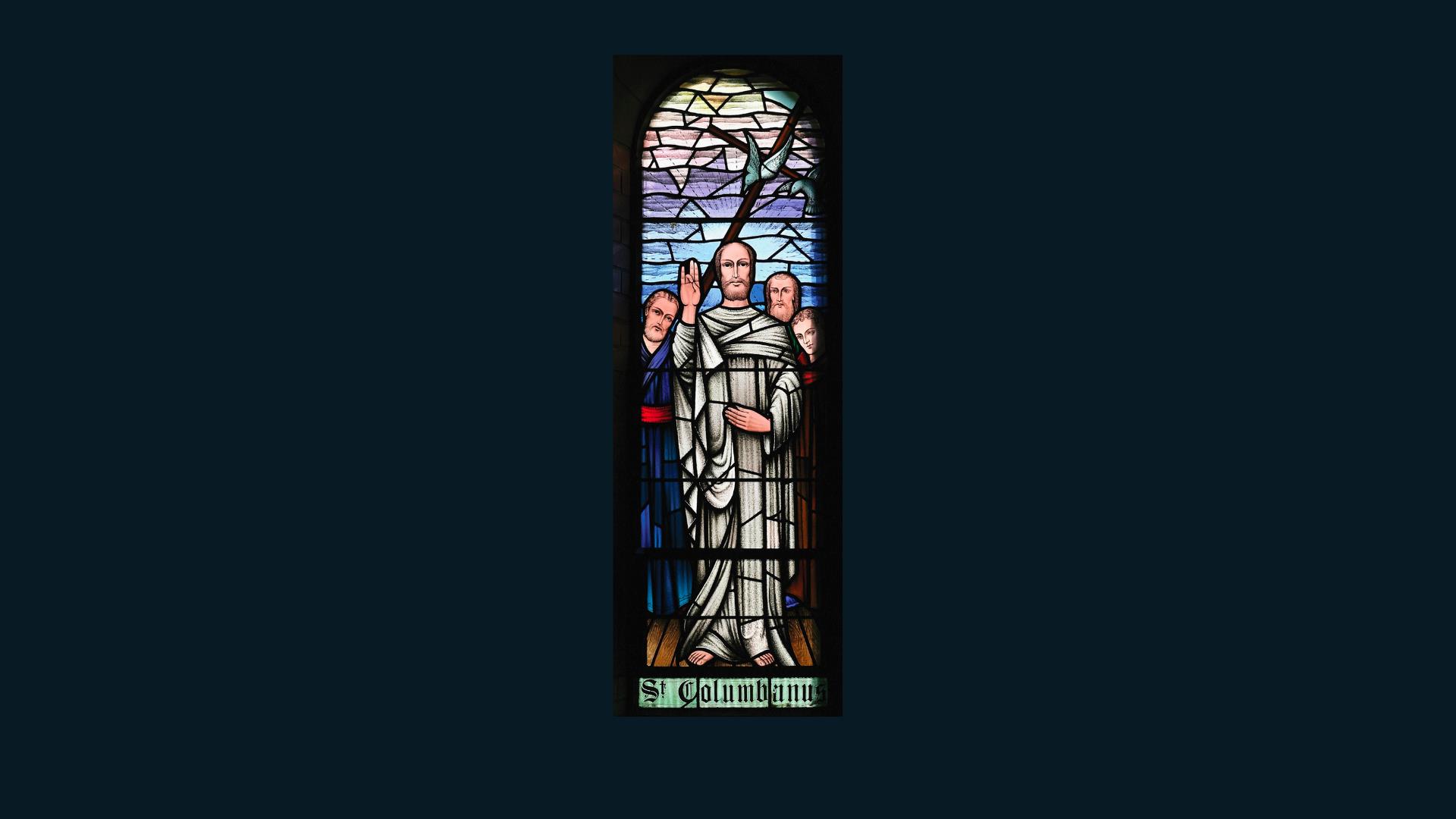 Columbanus Stained Glass window
