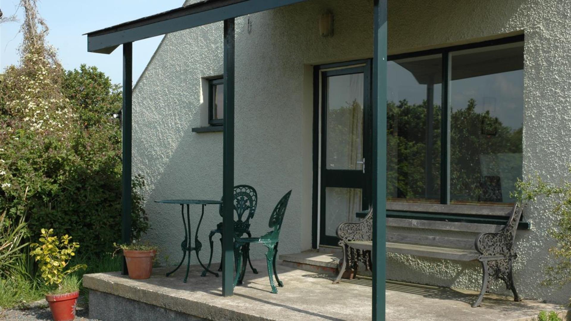 Outside patio seating area
