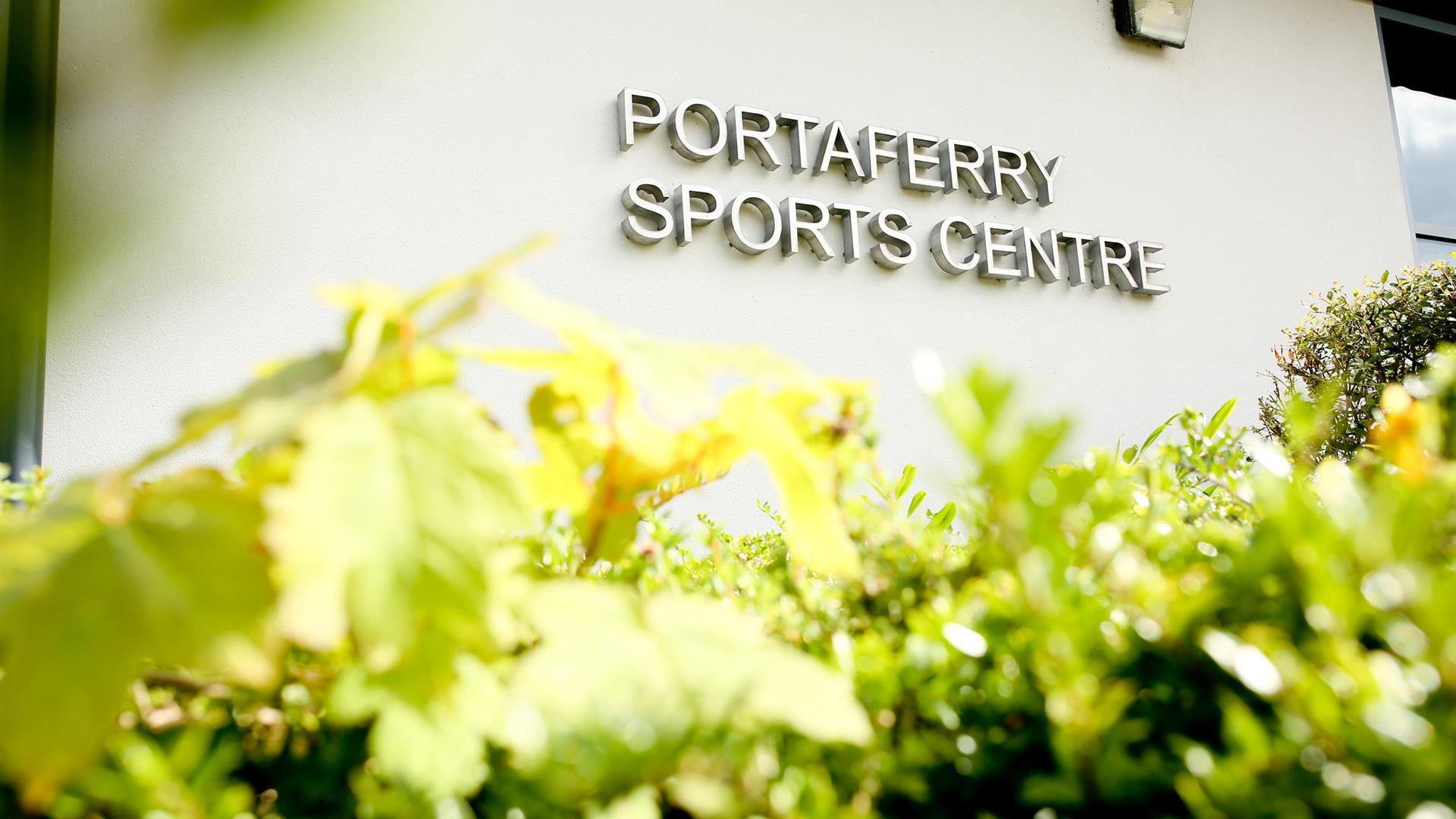 Portaferry Sports Centre sign