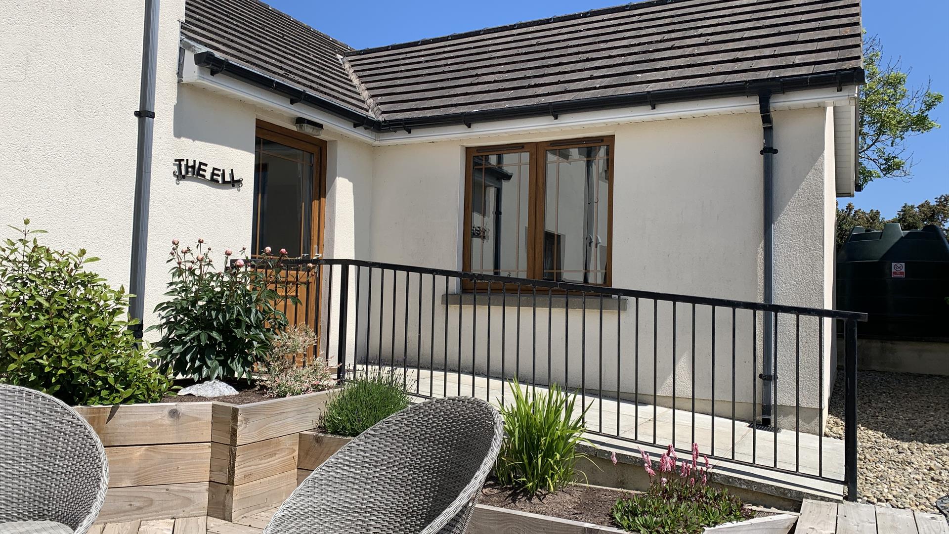 Accommodation front door external view