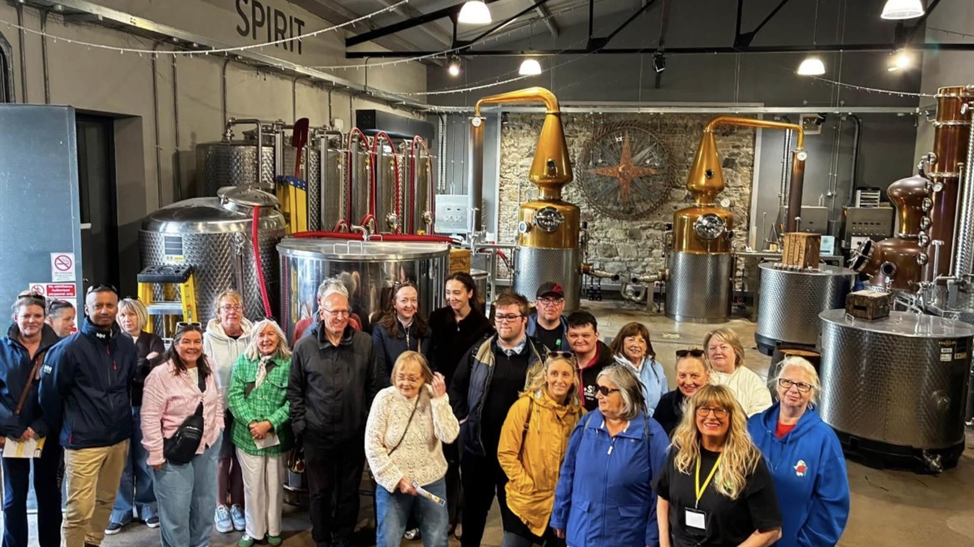 Copeland Distillery with tour group
