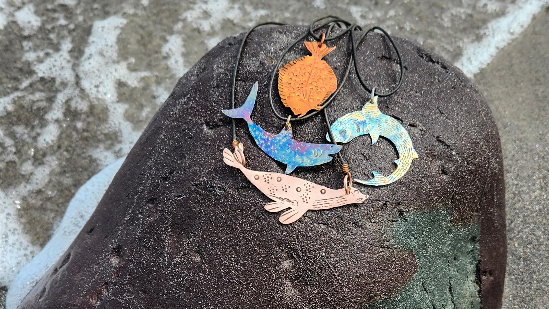 Coppersmithing and Aquaria pieces by Lake and Oak
