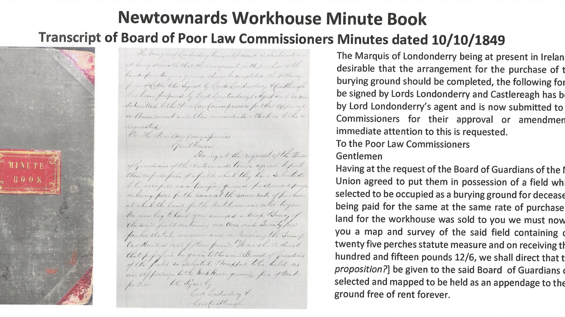 Newtownards Workhouse Minute Book
