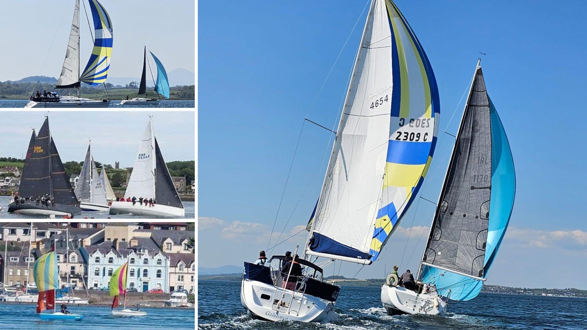 Collage of sailing boats on Strangford Lough