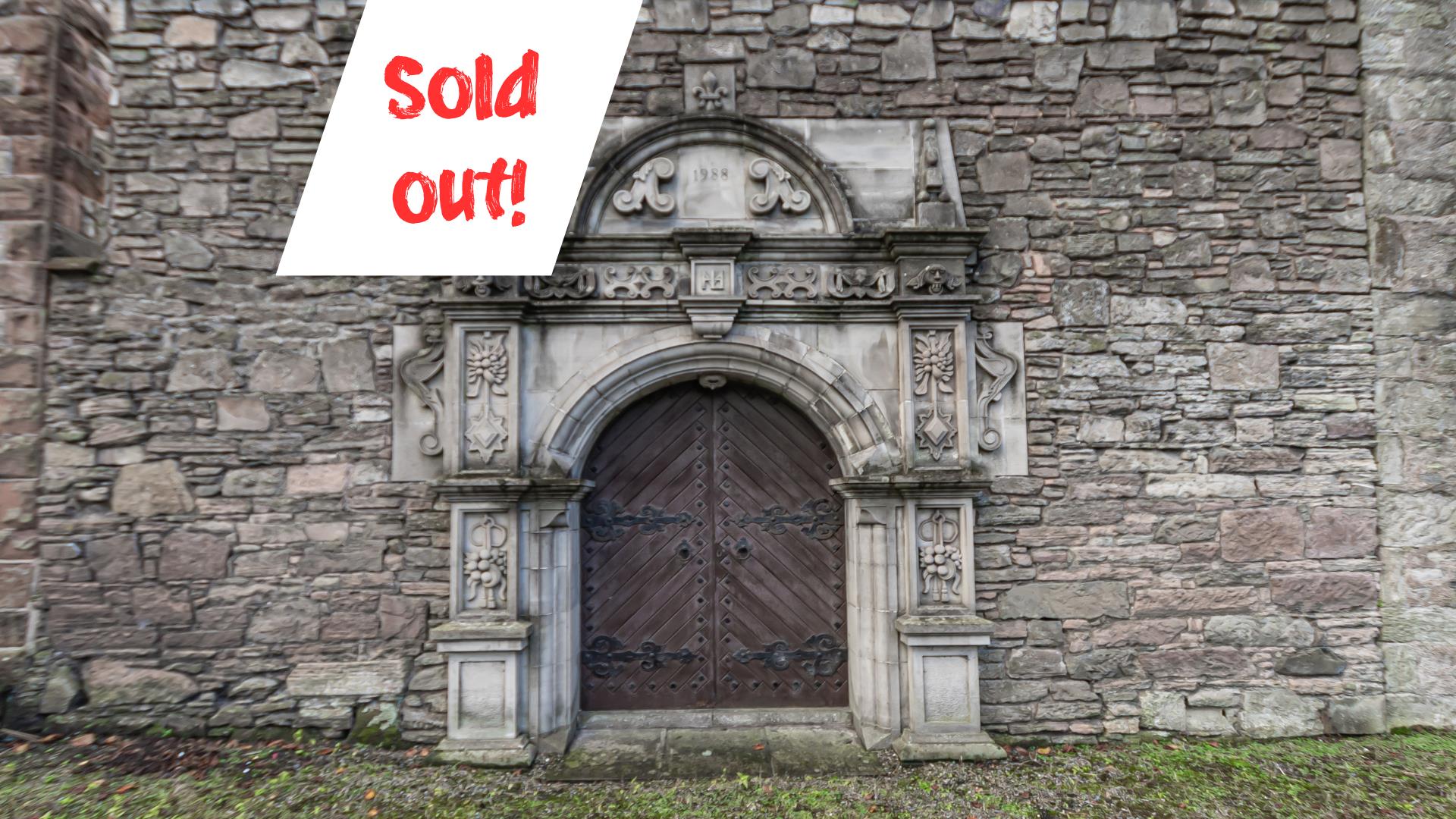 Newtownards Priory with the text Sold OUt