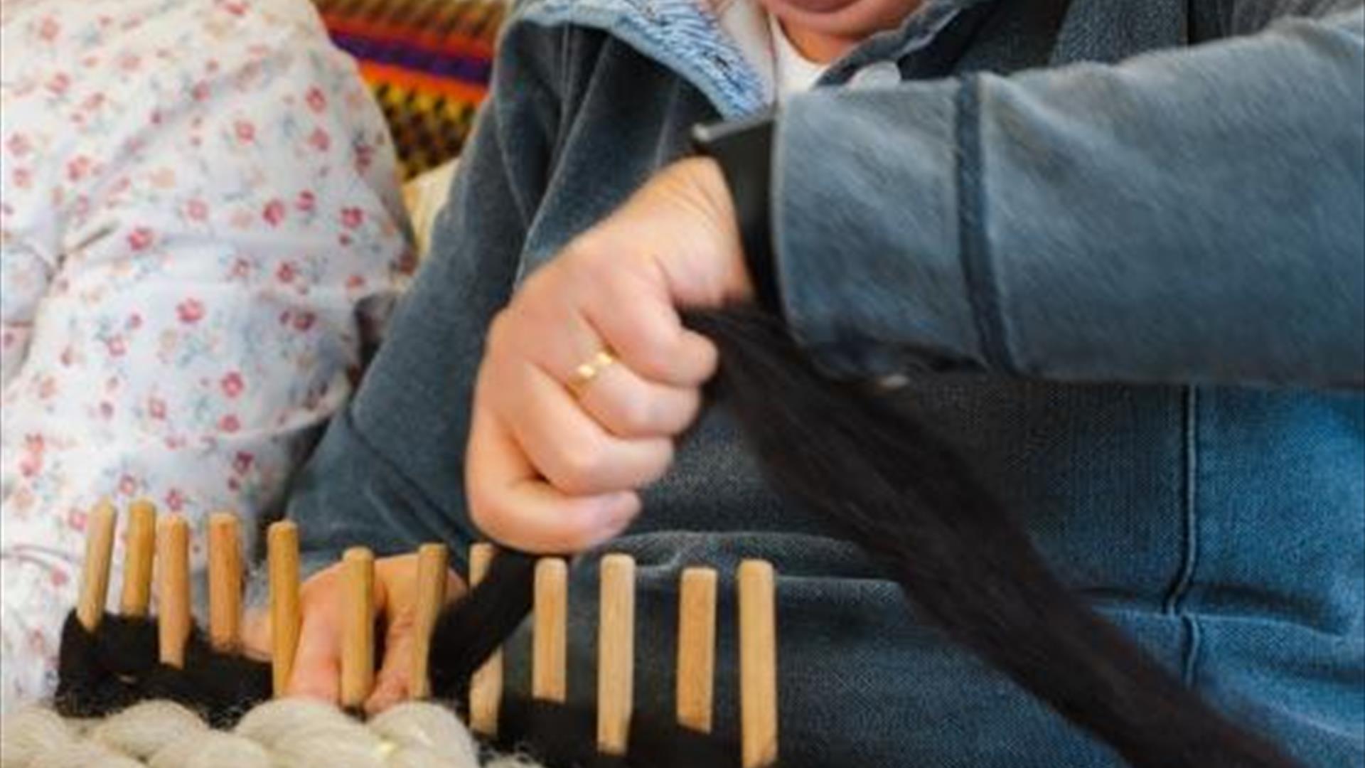 Peg loom weaving