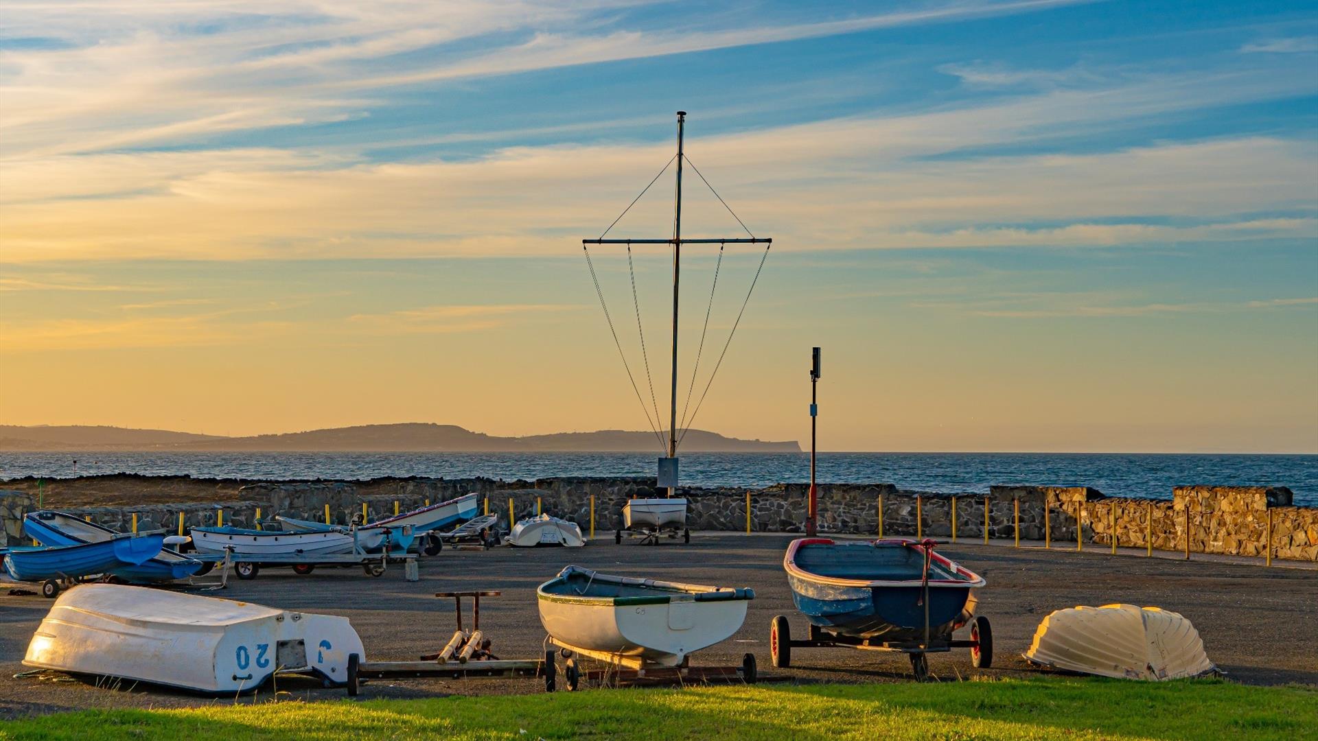 Images of boats at Groomsport Harbout