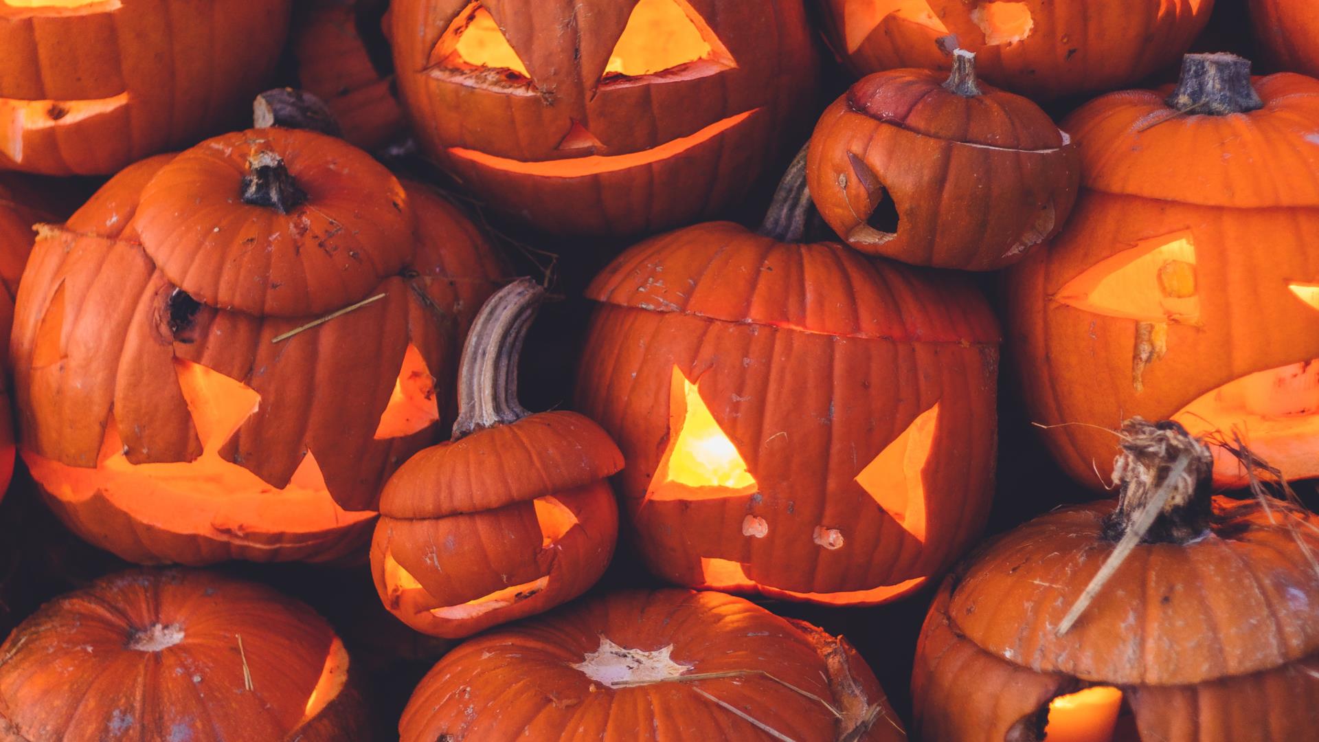 Halloween carved pumpkins