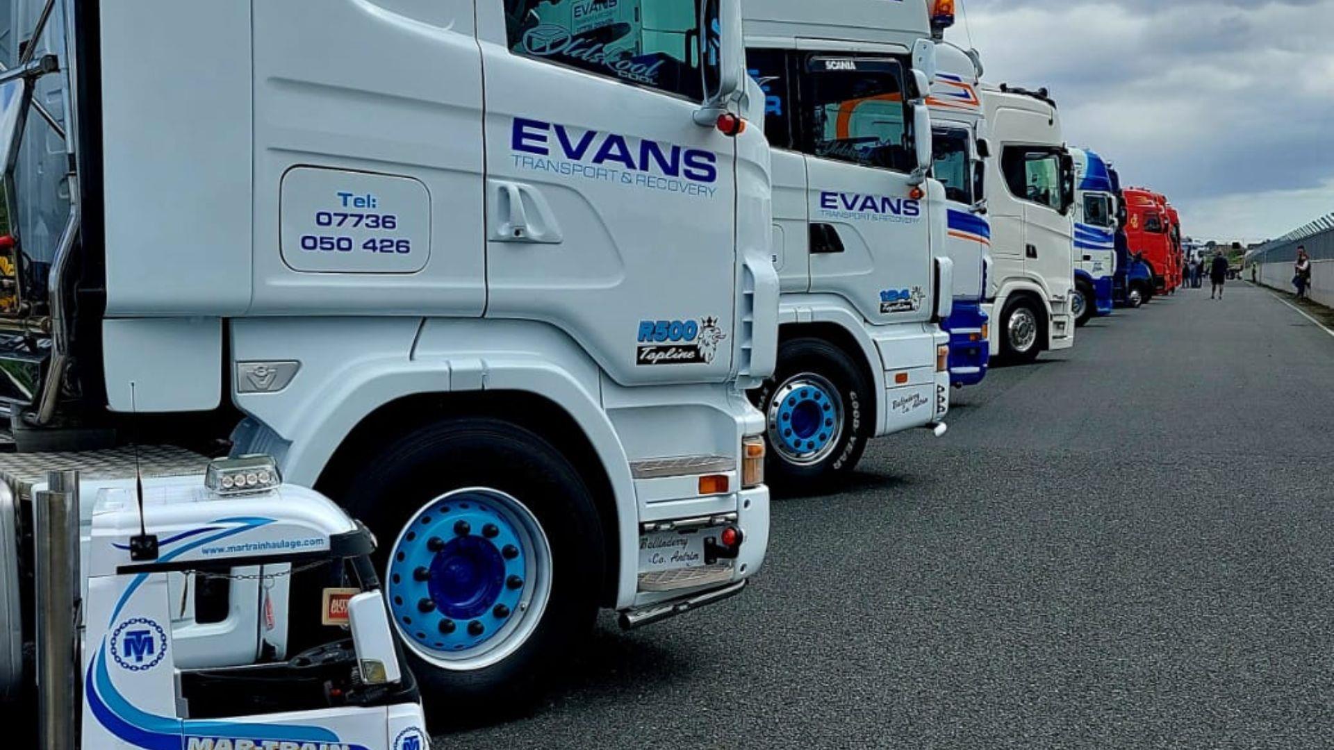 Images of trucks at Kirkistown racecourse