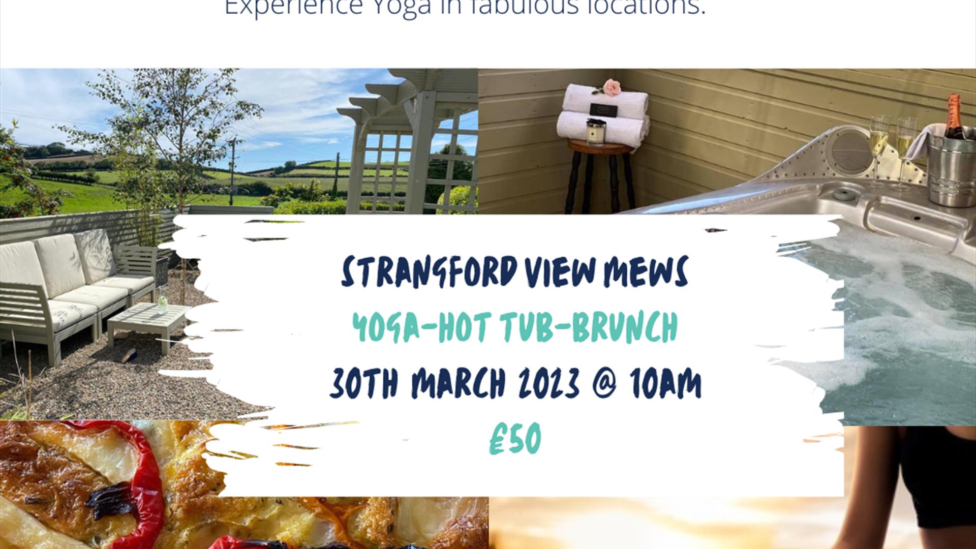 yoga and brunch promotional poster
