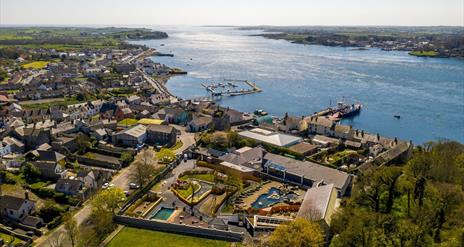 An aerial photo of portaferry