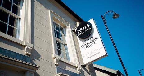 No14 at the Georgian House restaurant sign