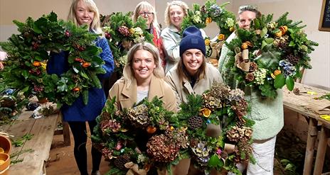 Christmas Wreath Workshop in the Walled Garden, Helen's Bay
