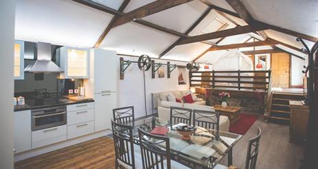 Open plan living dining kitchen area