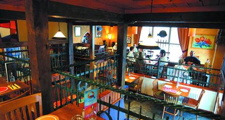 Inside dining area