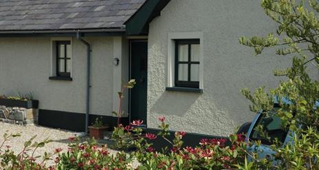 Exterior of house, front door