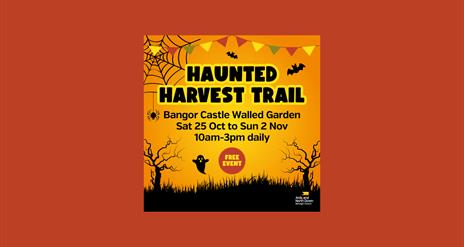 Bangor Castle Walled Garden Haunted Harvest Trail poster 2025