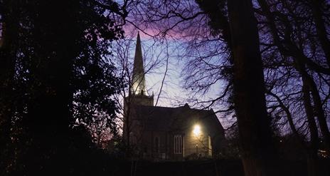 Bangor Abbey at dusk